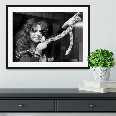 Alice Cooper with his snake Framed Print | Canvas Art Rocks