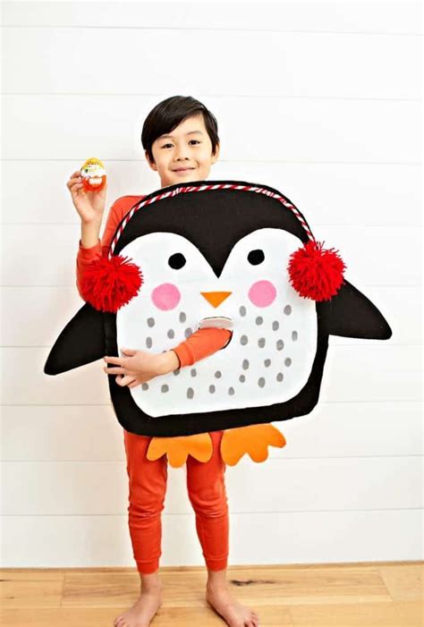 This DIY Cardboard Penguin costume makes Halloween cute and delightful ...