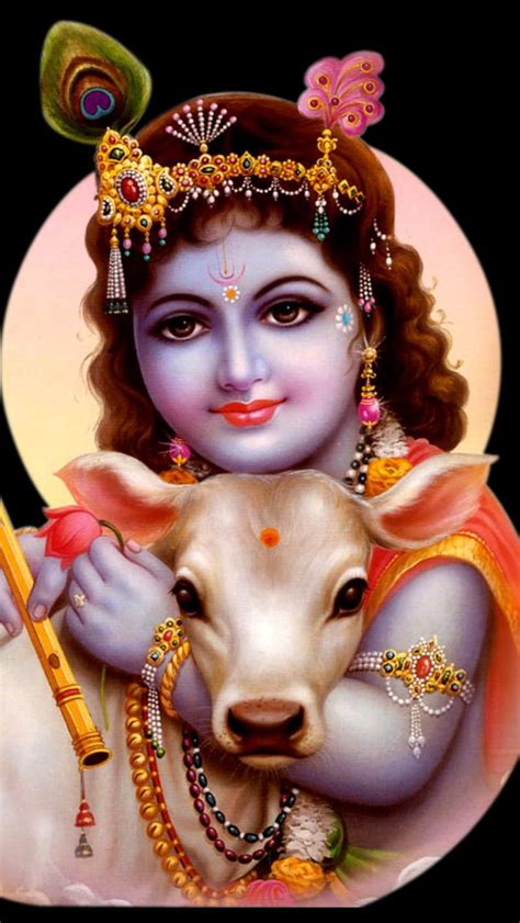 Lord Krishna For Mobile With Cow, lord krishna for, mobile with cow, HD ...