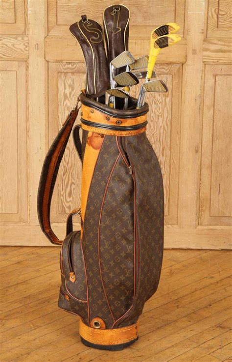 LOUIS VUITTON GOLF BAG WITH TEN WILSON GOLF CLUBS