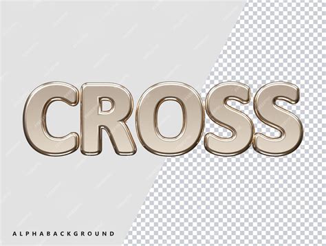 Premium PSD | Cross text effect vector illustration