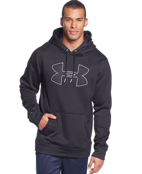 Under armour Fleece Storm Big Logo Performance Hoodie in Gray for Men ...