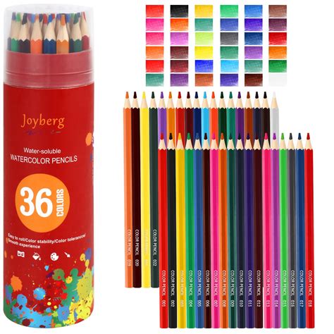 Buy 36-Color Watercolor Pencils, Water Color Pencils Set, Artist Drawing Pencils, Colored ...