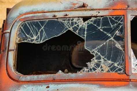 Broken Windshield stock photo. Image of glass, vintage - 228764492