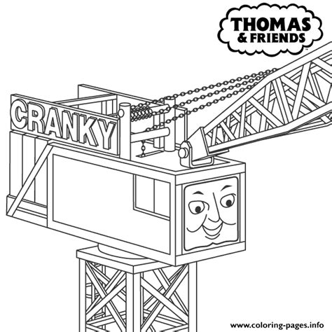 Thomas The Train Cranky S4d84 Coloring page Printable