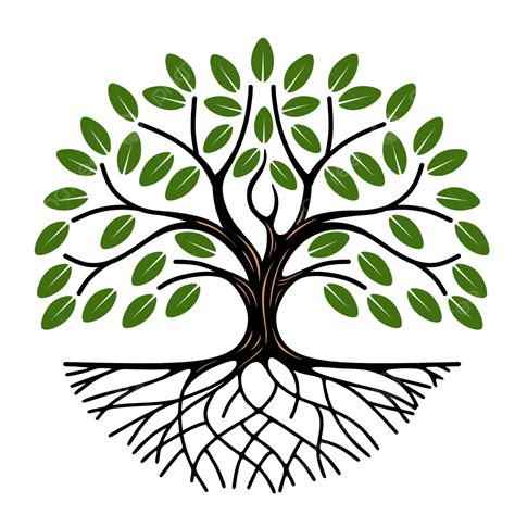 Tree Logo Design With Green Leaves Simple Symbol Icon Illustration Vector For Construction ...