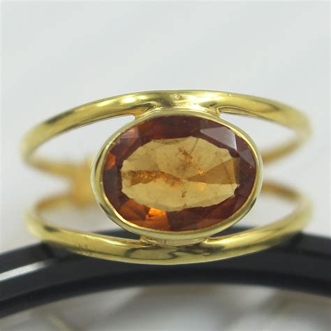 Natural Hessonite Garnet Ring Hessonite Garnet Ring - Etsy