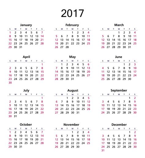 2017 Calendar Free Stock Photo - Public Domain Pictures