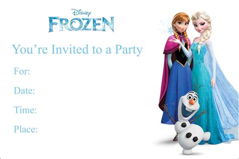 Frozen Free printable Birthday Party Invitation Personalized Party Invites