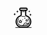 Nice Simple Potion Bottle Coloring For Kids  Page sketch template