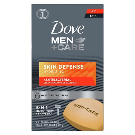 Dove Men+Care Skin Defense Hydrating Soap Bars - Shop Bath & Skin Care at H-E-B