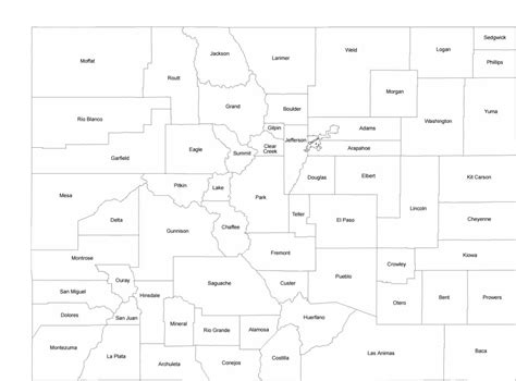 Printable Colorado County Map - Printable Word Searches