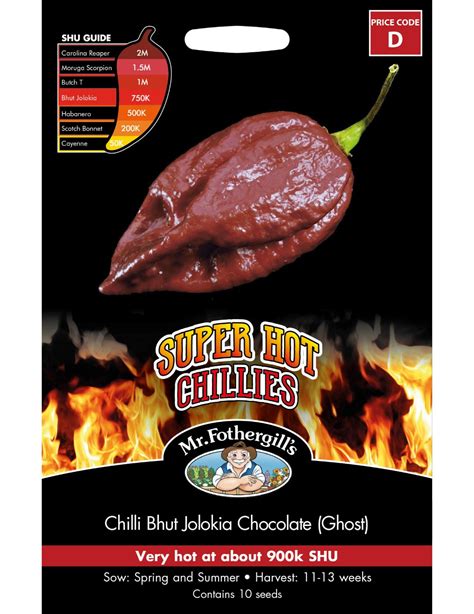 Chilli Bhut Jolokia Chocolate (Ghost Chilli) - Nutriflo Hydroponic Systems