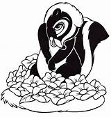 Flower The Skunk Coloring Pages sketch template