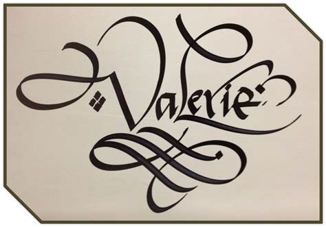 Calligraphy Art: Russian Names in calligraphy-Valerie