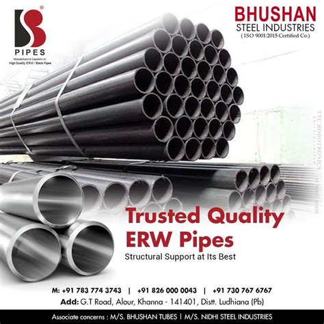 an advertisement for steel pipes is shown in this image