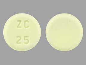 ZC 25 Pill Images (Yellow / Round)