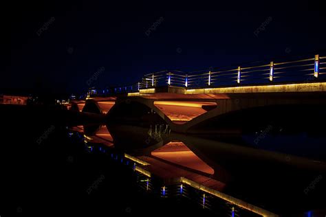 Landscape Photography Of Small Bridge At Night In The Park Background ...