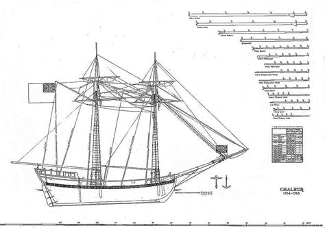 Schooner HMS Chaleur 1764 ship model plans Best Ship Models