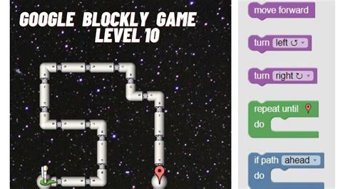 junior Google blockly maze game level 10 - YouTube