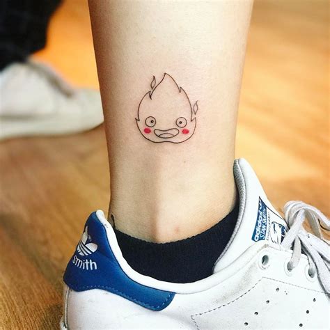 Cute Calcifer Tattoo by jayshintattoo | Tatuagem ghibli, Tatuagens da ...