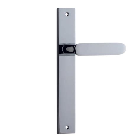 Iver Door Handle Bronte Rectangular Latch Polished Chrome – Luxe Hardware