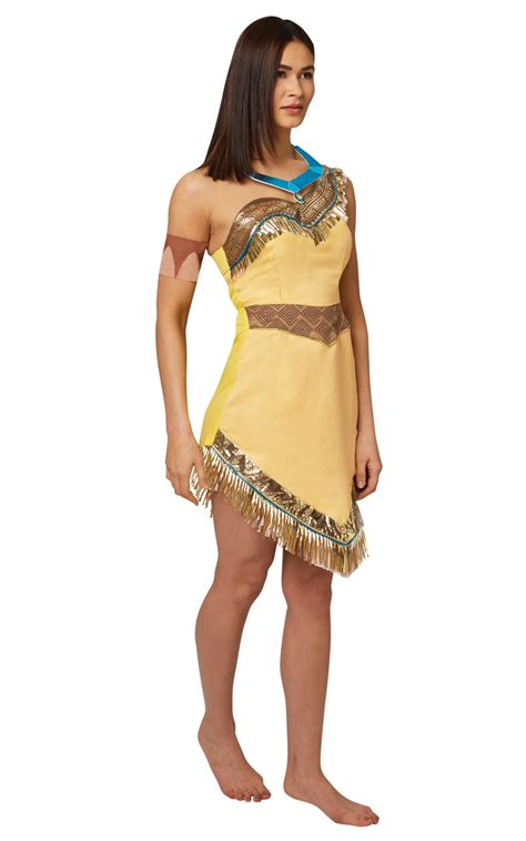 Pocahontas Ladies Fancy Dress Native American Indian Disney Princess Costume New | eBay