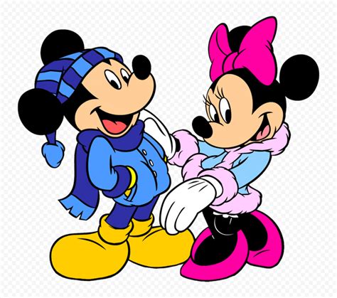 Mickey Mouse Minnie Mouse Winter Outfit PNG | Citypng