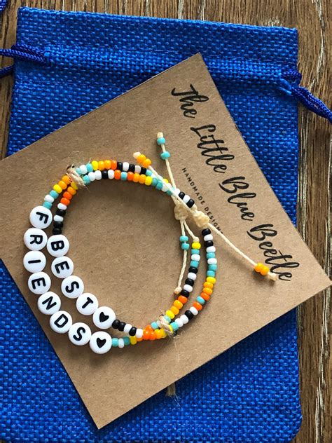 Beaded Best Friend Bracelets Adjustable | Etsy | Best friend bracelets, Friend bracelets ...