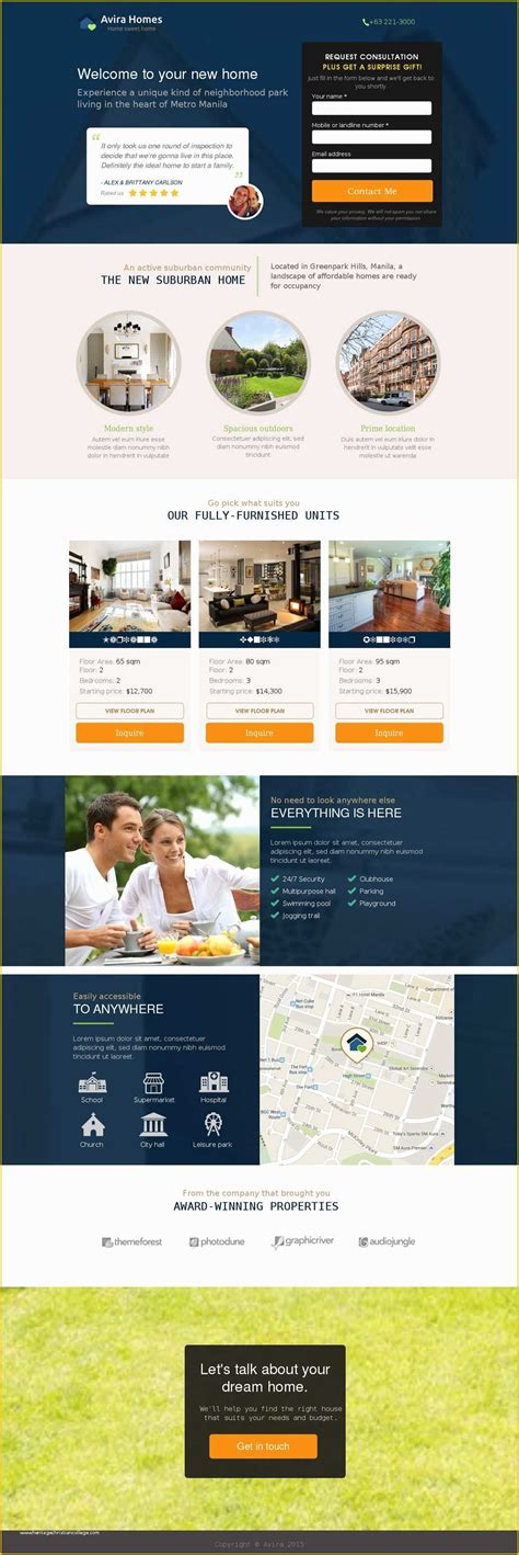 Real Estate Landing Page Template Free Of 5 Real Estate Landing Page Templates for Your ...