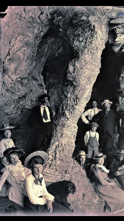 Group of people at entrance to a cavern (1905/1920) #stereograph #3d #history - YouTube