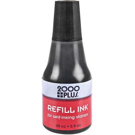 Cosco 2000 Plus 0.9 oz. Black Self-Inking Stamp Refill Ink