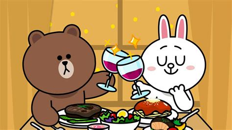 Brown & Cony | Cute love gif, Cute bear drawings, Line brown bear