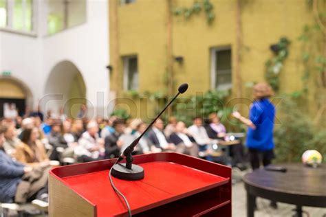 Female speaker at Business Conference. | Stock image | Colourbox