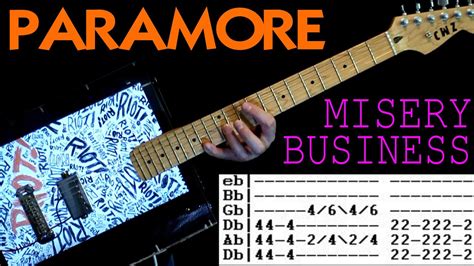 Paramore Misery Business Guitar Lesson / Guitar Tabs / Guitar Tutorial ...