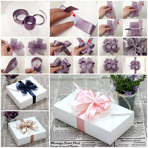 DIY Ribbon Bow for Gift Box Packaging