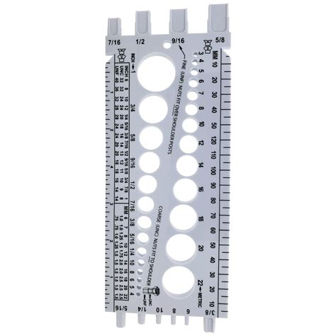 Nut And Bolt Gauge | Metric & Standard Sizer Tool (BCP673) - Walmart.com