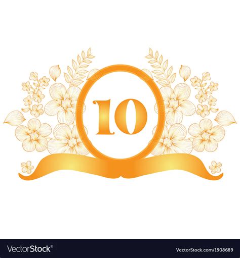 10th anniversary banner Royalty Free Vector Image - VectorStock