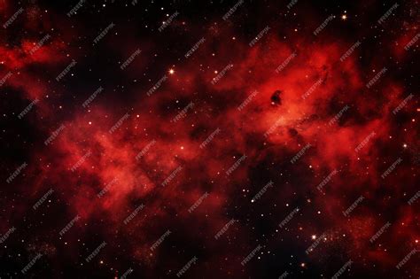 Premium Photo | A red nebula in the dark