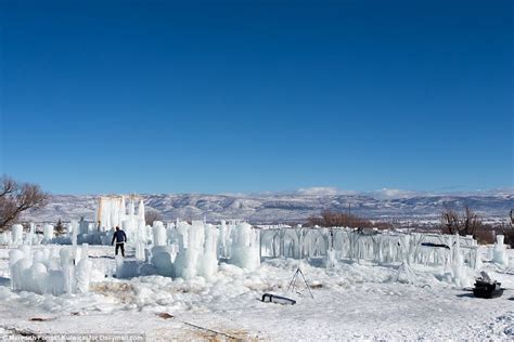 Ice Castles Inc built an enormous ice structure near Midway, Utah | Daily Mail Online