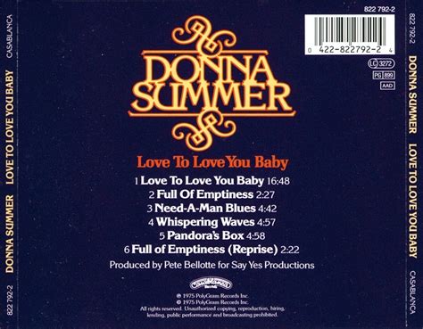 Musicotherapia: Donna Summer - Love To Love You Baby (1975)