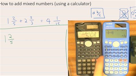 How to add mixed numbers (using a calculator) - YouTube