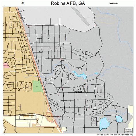 Robins AFB Georgia Street Map 1365968