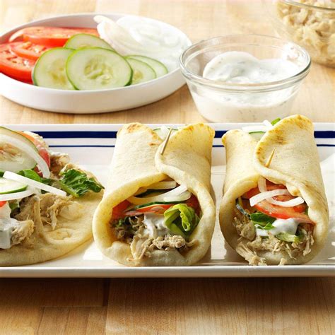 Shredded Chicken Gyros Recipe | Taste of Home