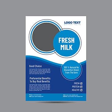 Farm Fresh Milk Flyer Design Template Template Download on Pngtree