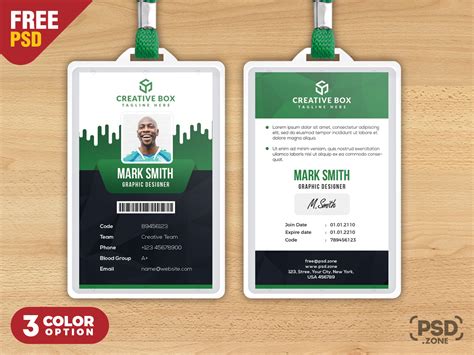 Identity Card Design Free PSD - PSD Zone