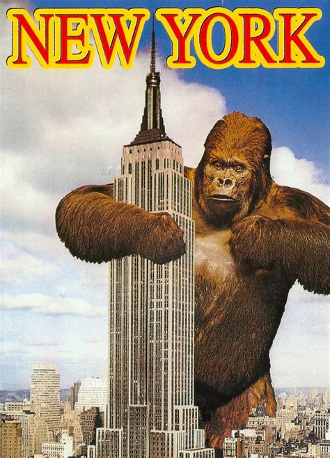 My Favorite Funny Postcards: King Kong on the Empire State Building in ...