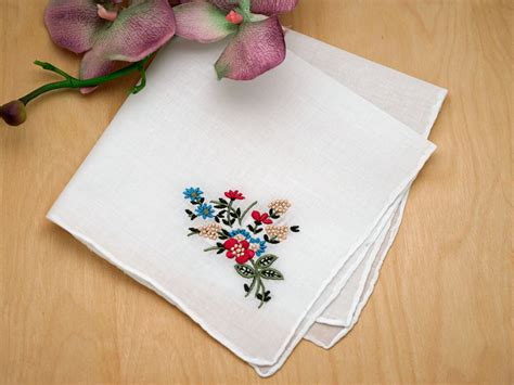 Set of 3 Autumn Floral Ladies Hankies