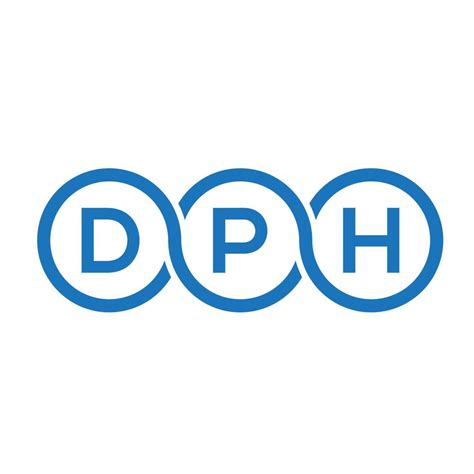 DPH letter logo design on black background.DPH creative initials letter logo concept.DPH vector ...