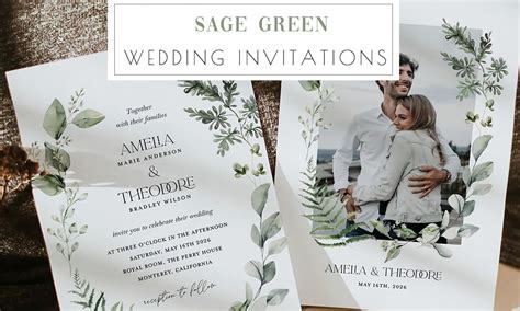 ️ 20 Sage Green Wedding Invitations for 2024 | Colors for Wedding